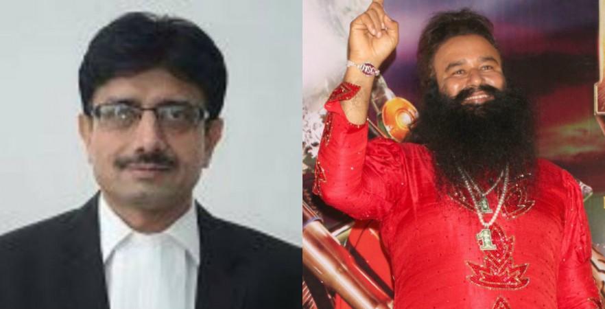 (L) CBI special court judge Jagdeep Singh (R) Gurmeet Ram Rahim Singh Gurmeet Ram Rahim Singh and CBI special court judge Jagdeep Singh