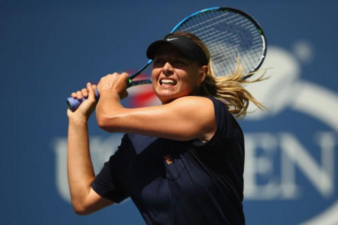 Sharapova has been warming up for the big match at Billie Jean King National Tennis Center Maria Sharapova