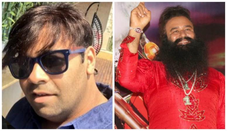 Kiku Sharda and Gurmeet Ram Rahim Singh Kiku Sharda and Gurmeet Ram Rahim Singh