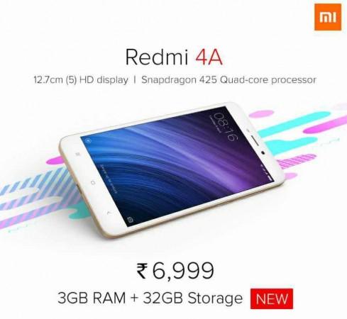 Xiaomi, Redmi 4A, launch, price, specifications