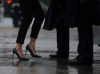 FLOTUS Melania Trump wore a stiletto while heading for Texas which has been badly hit by Hurricane Harvey