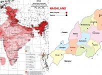 Earthquake hazard map of India (left pic) and map of Nagaland state