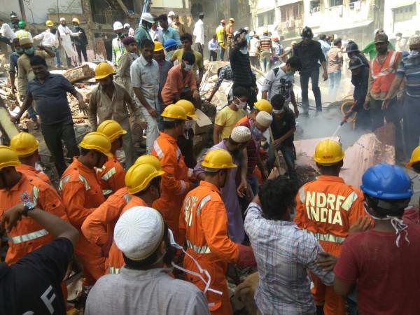 Bhendi Bazaar building collapse. Bhendi Bazaar area