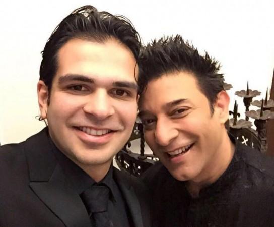 Fashion designer Suneet Varma (R) with Rahul Arora Suneet Varma