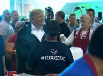 Trump and Melania visit Storm Harvey survivors in Houston