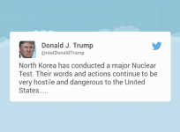 North Korea Only Understands One Thing, Trump Tweets After Nuclear Test