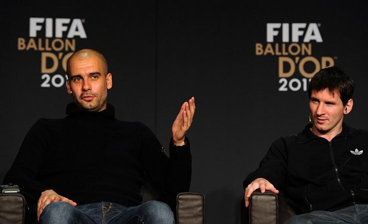 Pep Guardiola will be keen for a reunion with Lionel Messi at Manchester City. Pep Guardiola, Lionel Messi, Manchester City, Barcelona