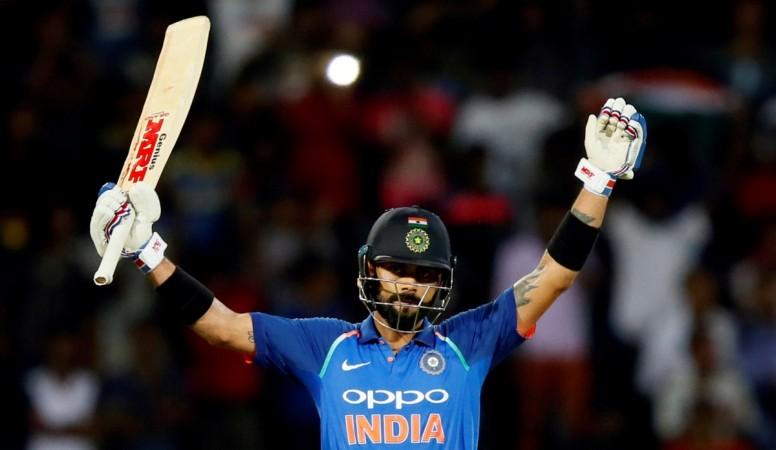 Virat Kohli celebrates his 30th ODI century, against Sri Lanka on Sunday (September 3). Virat Kohli