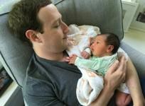 Mark Zuckerberg with daughter August