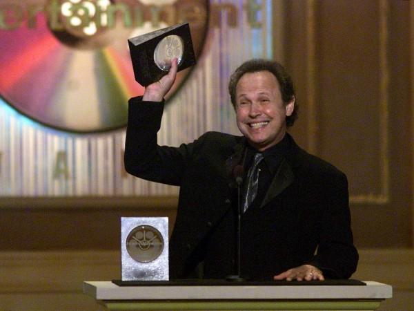 Billy Crystal receives his award for Favorite Comedy Team for his role with Robert De Niro in 'Analyze This' at the Sixth Annual Blockbuster Awards in Los Angeles, 9 May, 2000. Billy Crystal