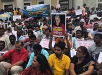 Protests of Gauri Lankesh Murder at Town Hall, Bengaluru