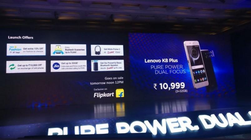 Pure Android-powered Lenovo K8 Plus with dual-camera launched in India; price, specs Lenovo K8 Plus, launch offers, price, specifications, availability,
