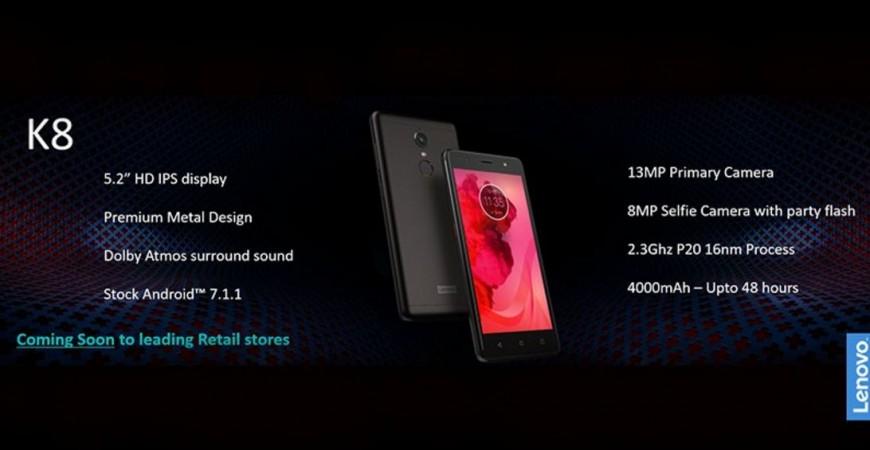 Pure Android-powered Lenovo K8 Plus with dual-camera launched in India; price, specs Lenovo K8 , specificaitons, image