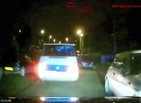 White van purposely drives head on into police car during high speed chase