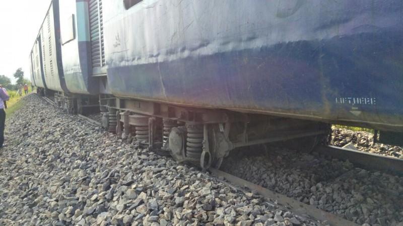 In picture: One of the derailed coaches of Shaktipunj Express. Shaktipunj Express