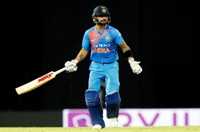 Virat Kohli reacts during India's T20I match against Sri Lanka in Colombo on Wednesday. Virat Kohli