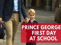 Prince George arrives for first day of school