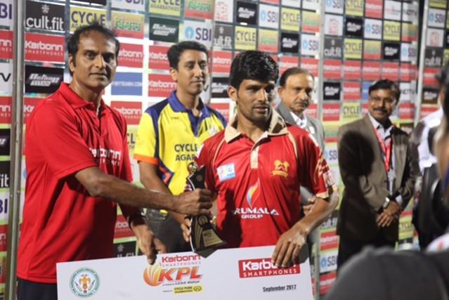 sShoaib Manager came up with a match-winning performance for Shivamogga Shoaib Manager