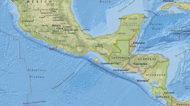 The epicentre of the quake is seen in this picture. Mexico quake