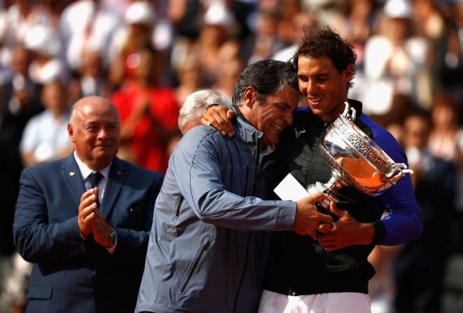 Nadal celebrated his French Open win with uncle Toni Rafael Nadal