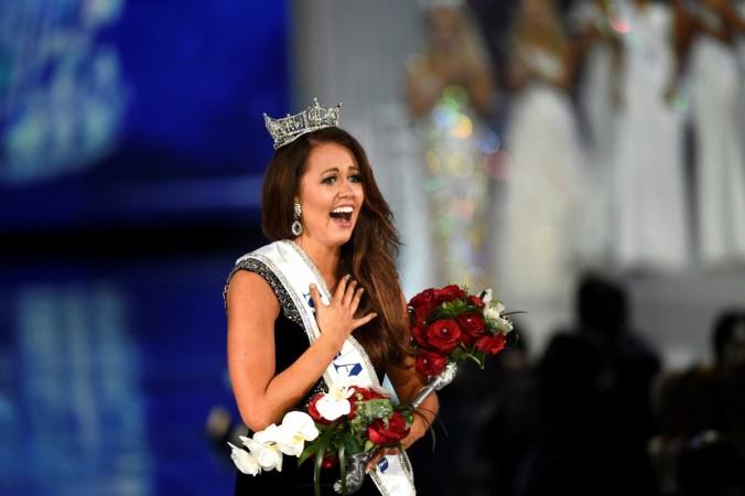 Miss North Dakota Cara Mund reacts after being announced as the winner of the Miss America competition in Atlantic City, New Jersey, U.S. September 10, 2017. Miss America 2018