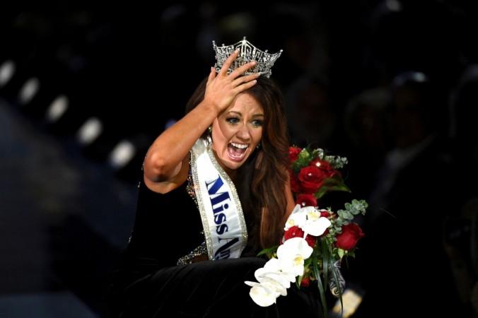 Miss North Dakota Cara Mund reacts after being announced as the winner of the 97th Miss America Competition in Atlantic City, New Jersey U.S. September 10, 2017. Miss America 2018