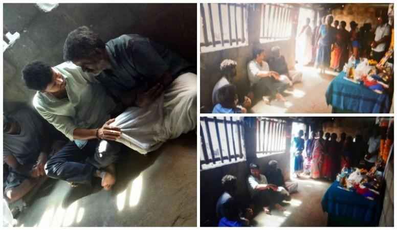 Vijay consoles Anitha's family. Vijay consoles Anitha's family