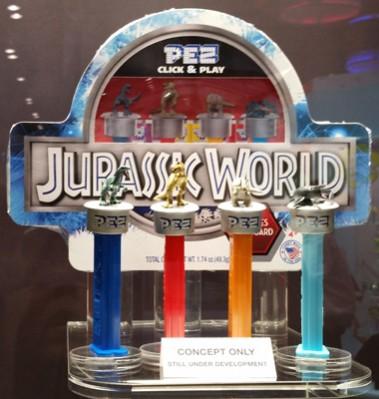 Concept art for the upcoming Pez collection of Jurassic World Fallen Kingdom. Jurassic World