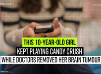 10-yr-old girl plays Candy Crush as doctors remove brain tumour