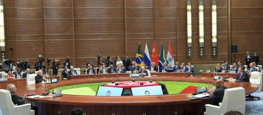 The Prime Minister, Shri Narendra Modi and other BRICS leaders, at the Plenary Session of the 9th BRICS Summit, in Xiamen, China on September 04, 2017. BRICS