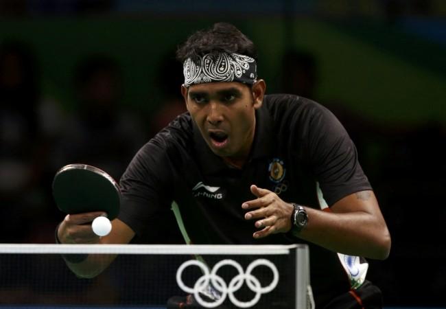 Sharath at 2016 Rio Olympics. Table Tennis