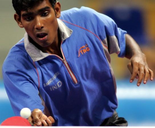 Sharath at 2004 Athens Olympics Table Tennis