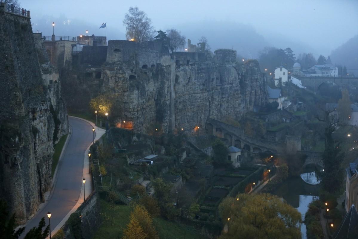 The Petrusse river is seen near old fortifications of the city of Luxembourg in this picture taken on November 20, 2012. Luxembourg