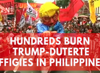 Hundreds burn Trump-Duterte effigies in Philippines