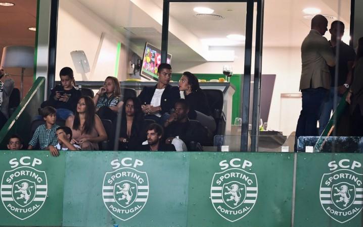 Cristiano Ronaldo and girlfriend Georgina Rodriguez at Sporting Lisbon. Cristiano Ronaldo, Real Madrid, girlfriend Georgina Rodriguez