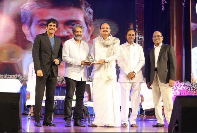 Vice President honours Baahubali director SS Rajamouli with ANR National Award