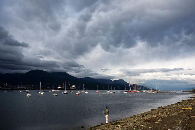 Shore of Ushuaia, the capital of the Argentine province of Tierra del Fuego, the world's southernmost city