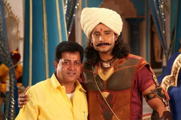 Anand Appugol with Darshan. Anand Appugol with Darshan