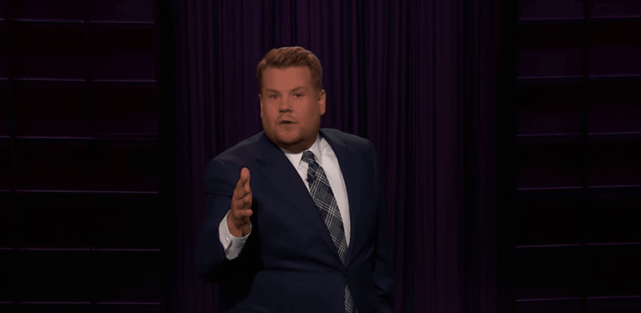 A still from The Late Late Show. james corden