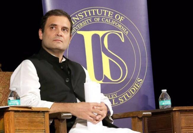 Rahul Gandhi at the University of California in Berkeley Rahul Gandhi