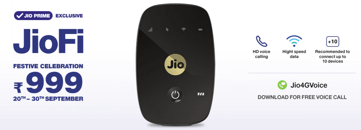 JioFi offer JioFi offer