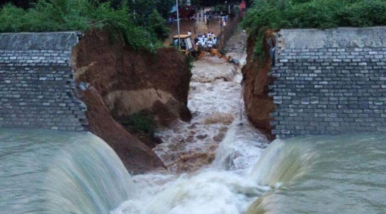 A view of the Ganga water gushing into Kahalgaon area. Bihar irrigation canal