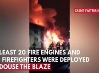Fire erupts at warehouse near football ground of Tottenham Hotspur