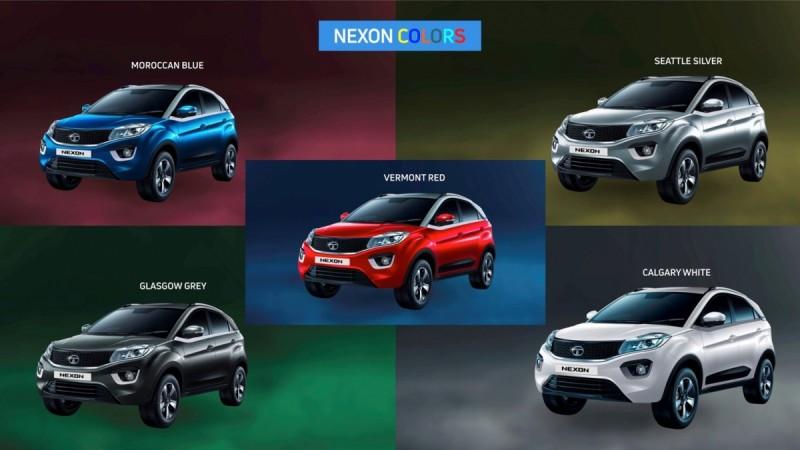 Tata Nexon colours Nexon colours