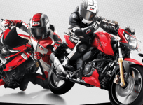 TVS Apache RTR series matte red