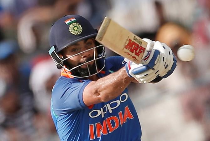 Virat Kohli plays a shot en route to 92 against Australia in the 2nd ODI in Kolkata. Virat Kohli