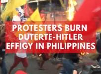 Protesters burn Duterte-Hitler effigy in Philippines