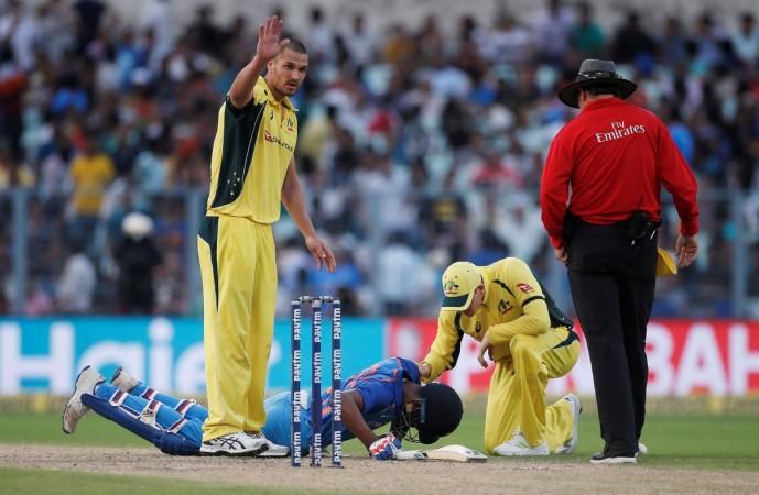 Pandya took some pace off the ball with his hand before it hit his helmet Hardik Pandya