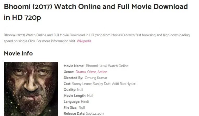 Bhoomi leaked online Bhoomi leaked online