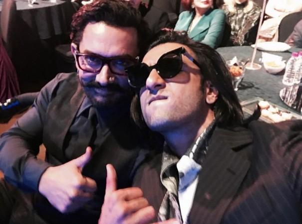 Aamir Khan and Ranveer Singh at GQ Men of the Year Awards 2017 GQ Men of the Year Awards 2017
